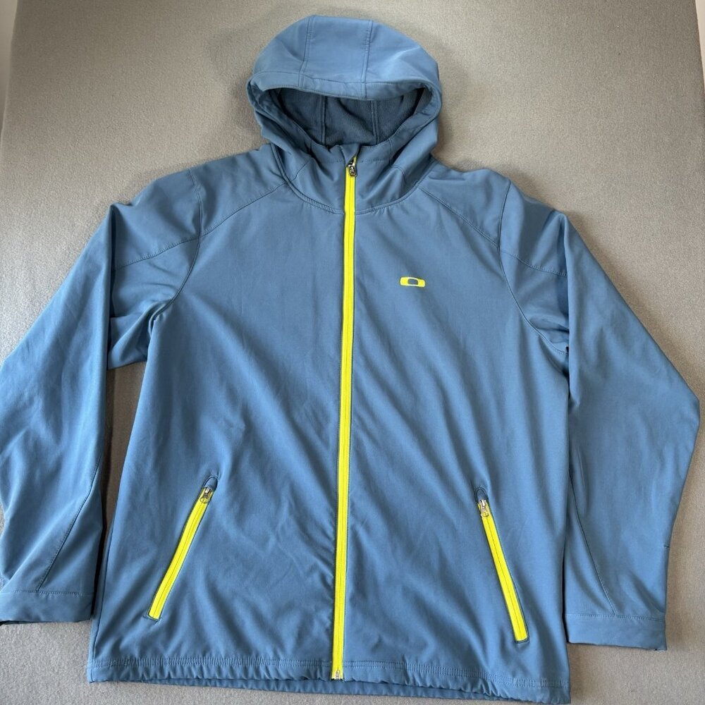 Oakley Jacket Mens 2XL Blue Full Zip Lightweight Performance Gorpcore Tech Wear